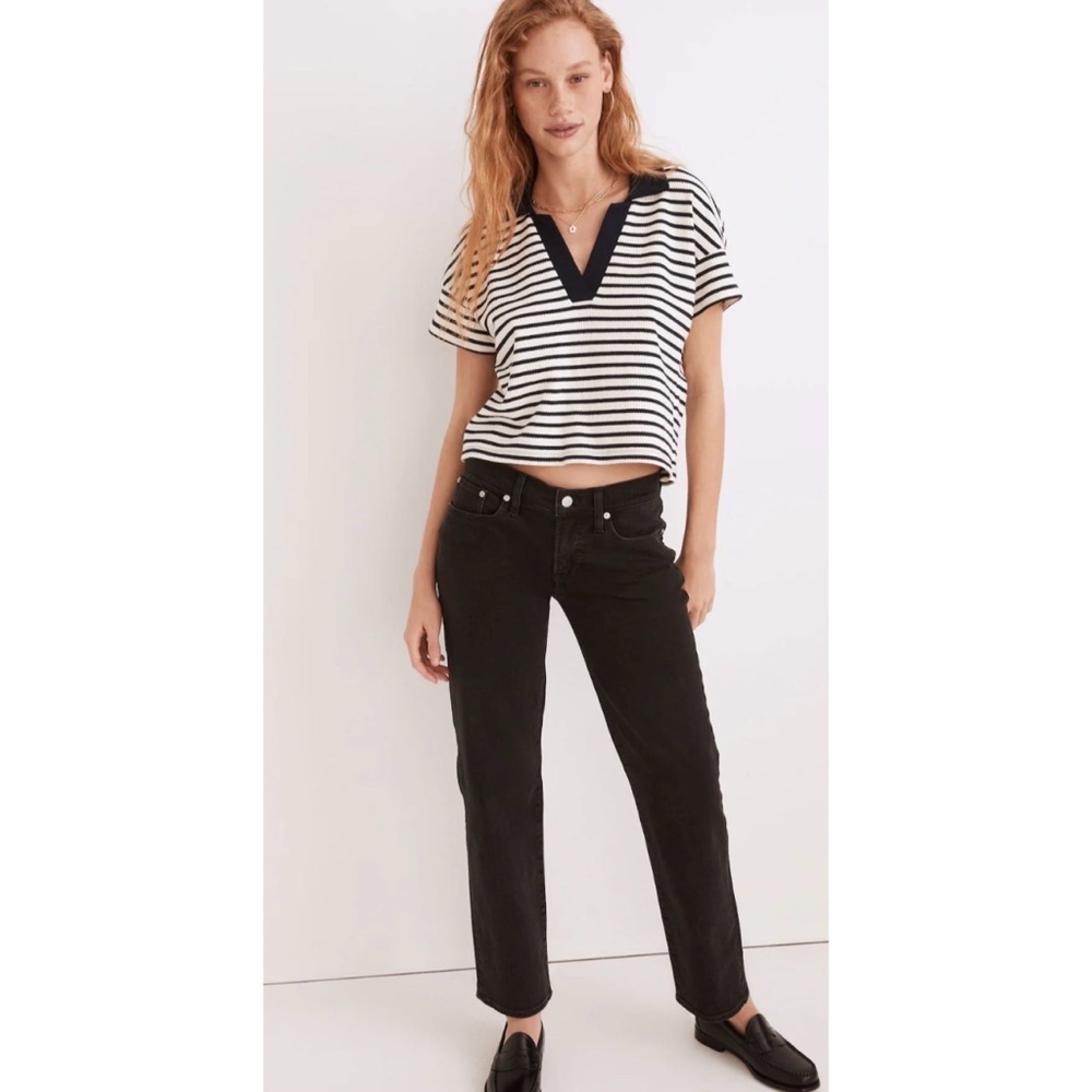 NWT Madewell The Low Rise Perfect Vintage Straight Black Jean W29